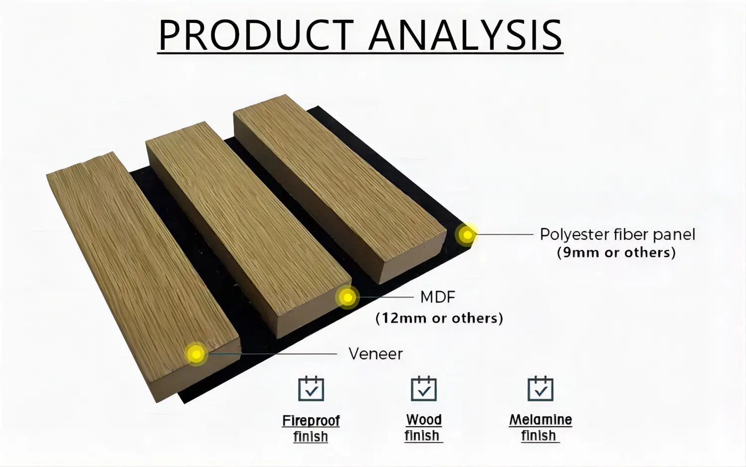 Wooden slotted Akupanel decoration acoustic wall panel  (20)n87