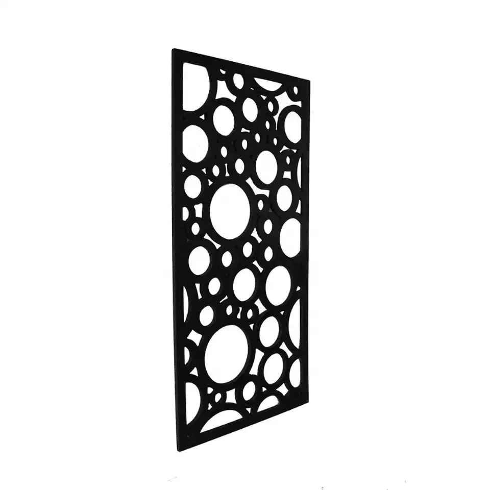 Waterproof wpc portable garden screens room dividers Modern Design CNC Interior Living Room Divider wpc screen