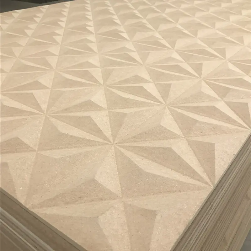 Decorative Wood Art Carved Cladding Panel Textured Wall Board Sheets MDF 3D Grooved Paneling For Walls