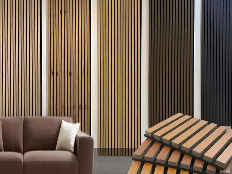 Wooden slotted Akupanel decoration acoustic wall panel  (29)uun